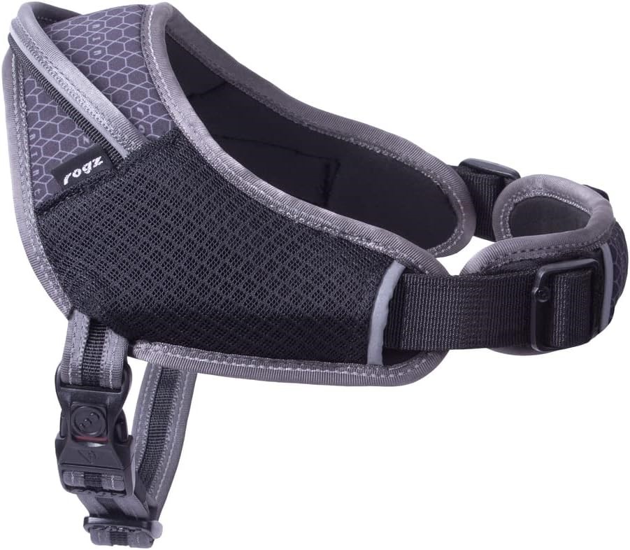 ROGZ Airtech Sport Dog Harness, Platinum Grey, Medium.