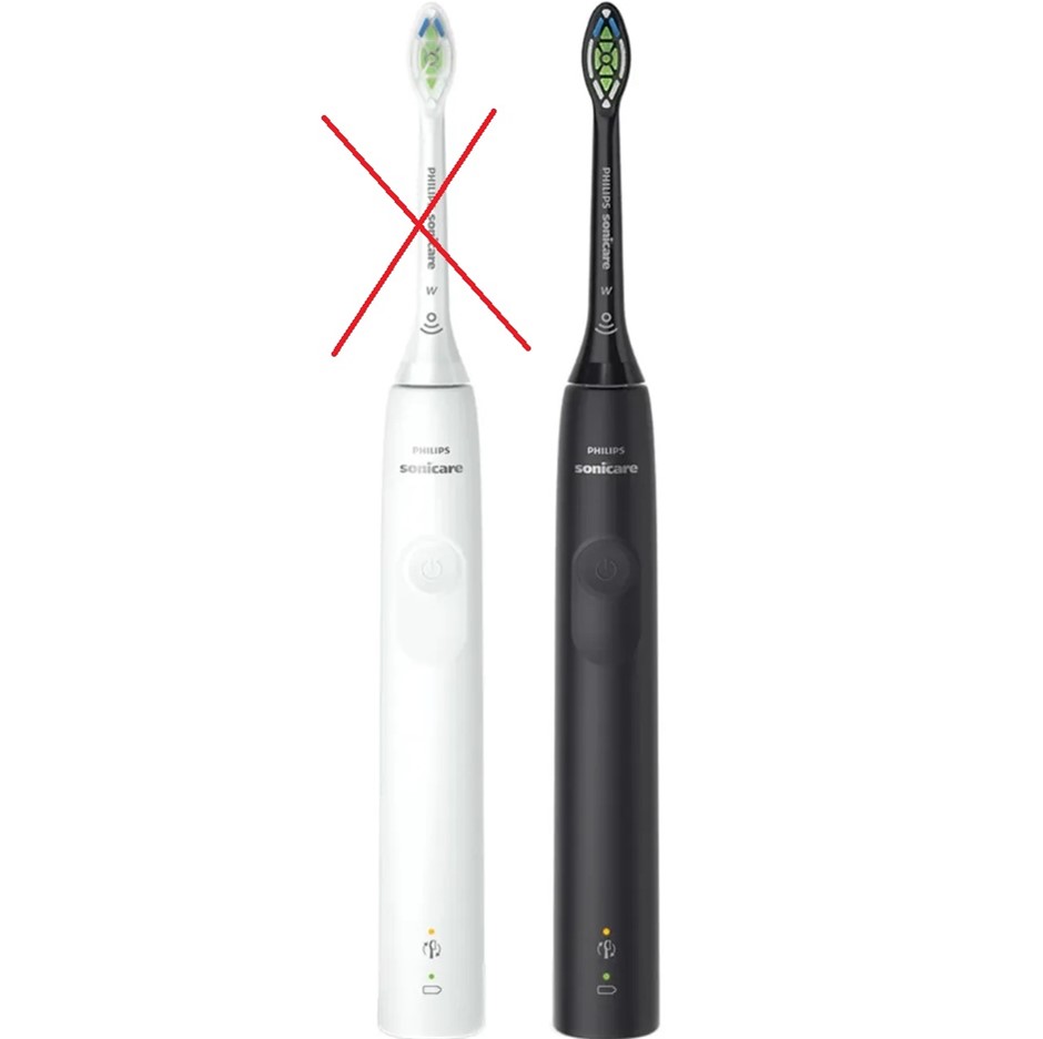 PHILIPS Sonicare 3100 2pk Electric Toothbrush Bundle, Black & White. NB: Mi