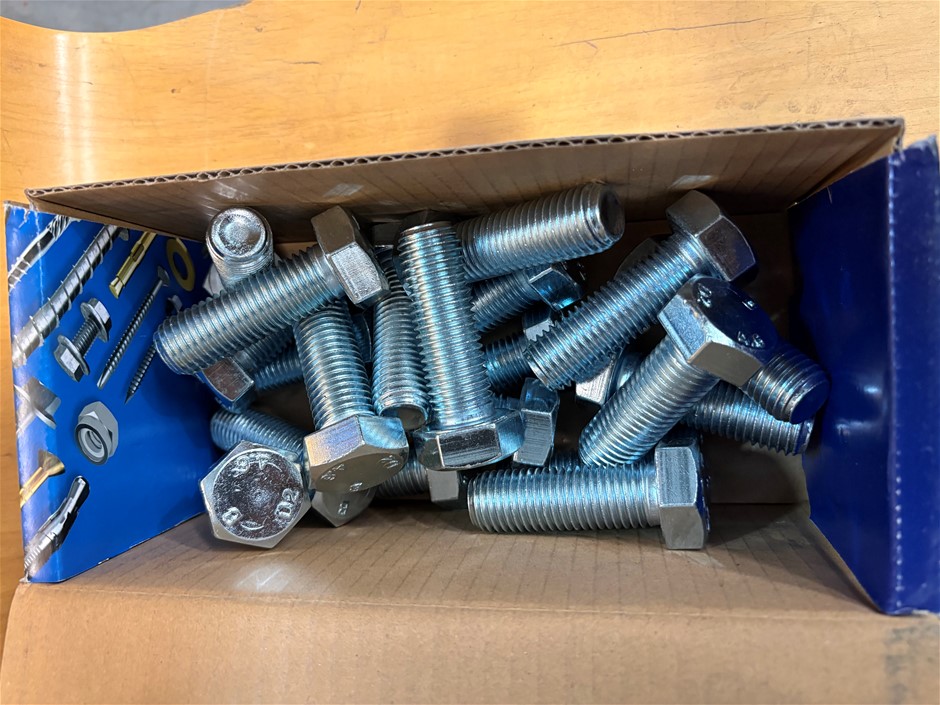 Pallet Comprising New Never Used Large Qty of Class 4.6 Zinc Ferrel Bolts