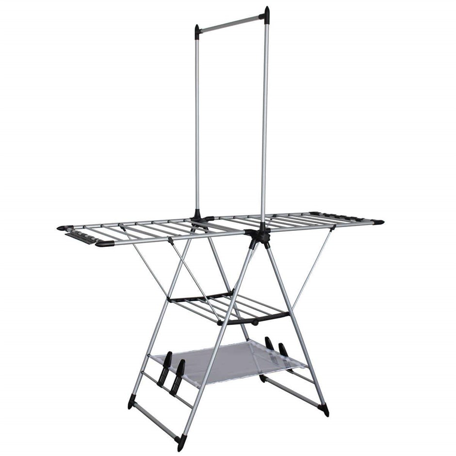7 x VANDERBILT Gullwing Folding Clothes Drying Rack, 12M Line Drying Space.