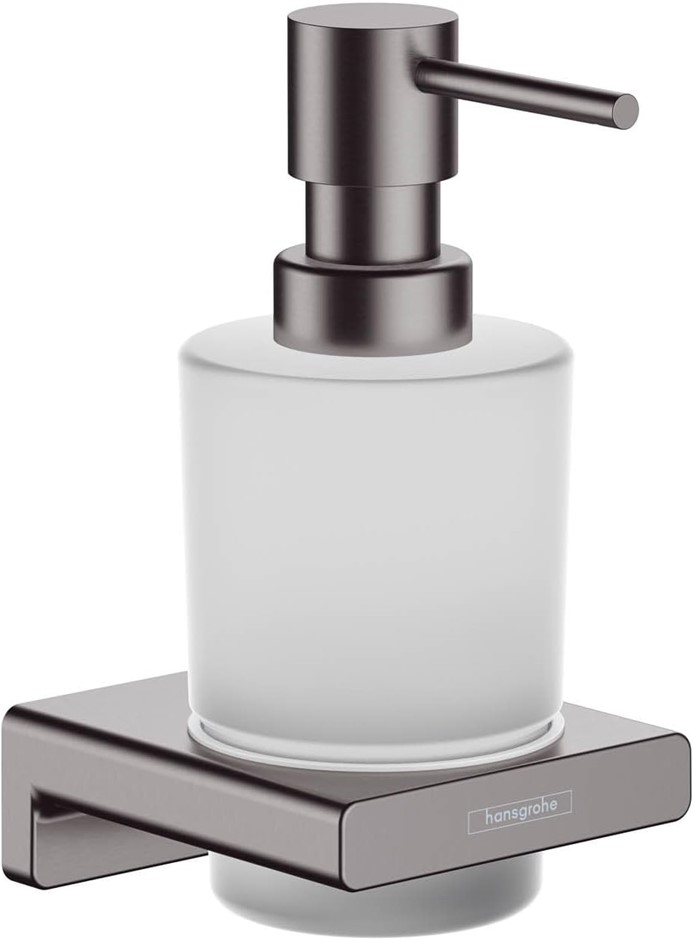 HANSGROHE 41745340 AddStoris Soap Dispenser, Brushed Black Chrome.
