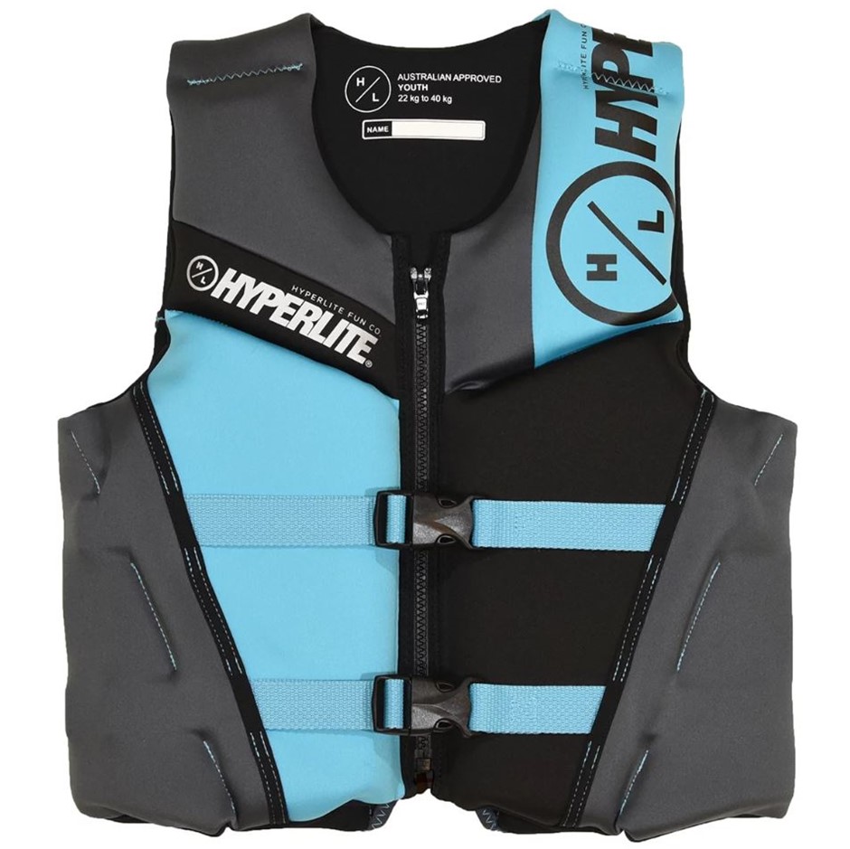 HYPERLITE Youth Vest, 22kg-40kg, Blue. Buyers Note - Discount Freight Rate