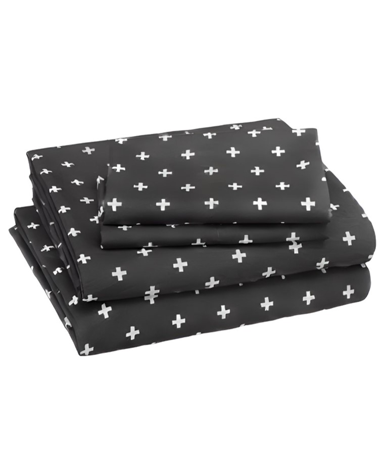 AMAZON BASICS College Dorm Microfiber Sheet Set with Elastic Pockets - Full
