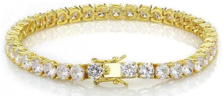 GRA Moissanite white Brilliant Cut stone Tennis Bracelet -S925-17.5cm-4mm