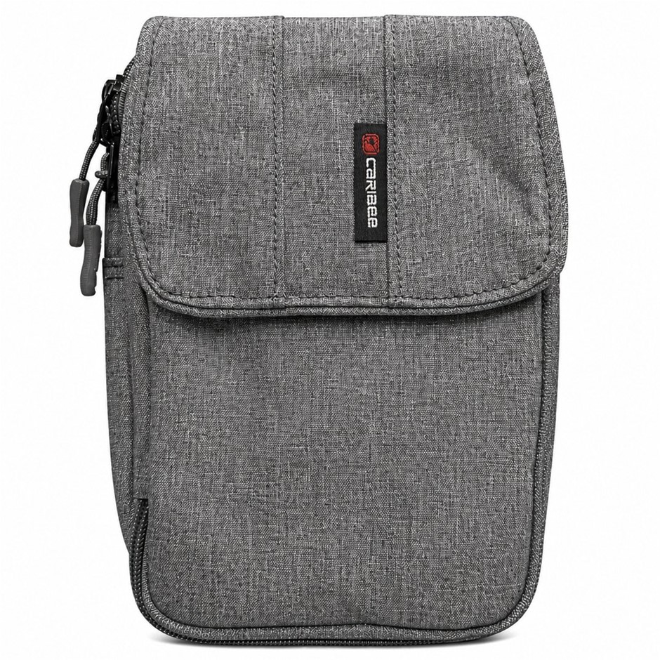 CARIBEE Travel Grip Travel Bag in Charcoal Distress (21cm x 14cm x 5cm)