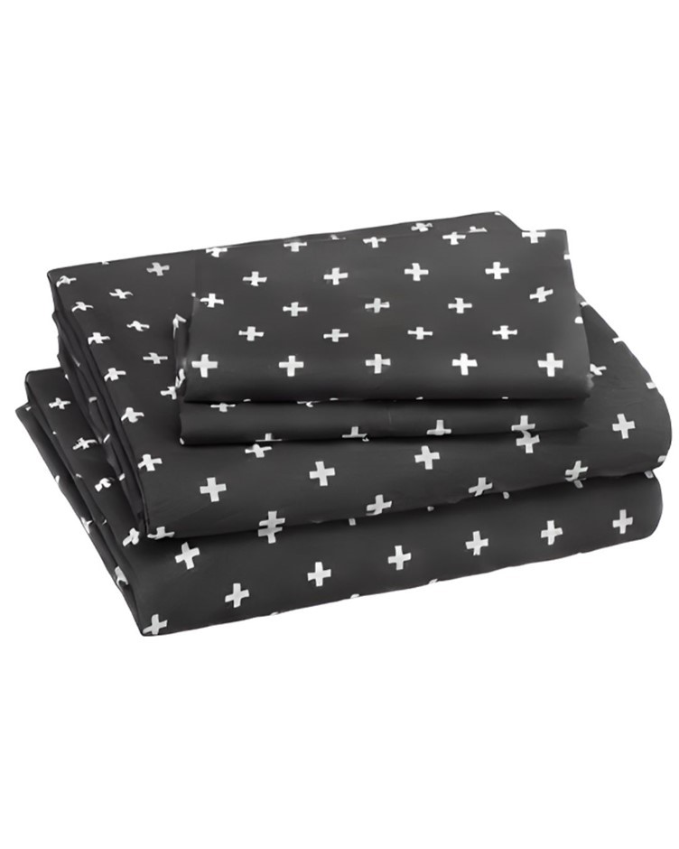 AMAZON BASICS College Dorm Microfiber Sheet Set with Elastic Pockets - Full