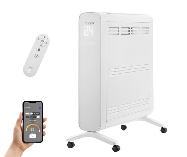 KOGAN SmarterHome 2400W Oil-Free Panel Heater, White.