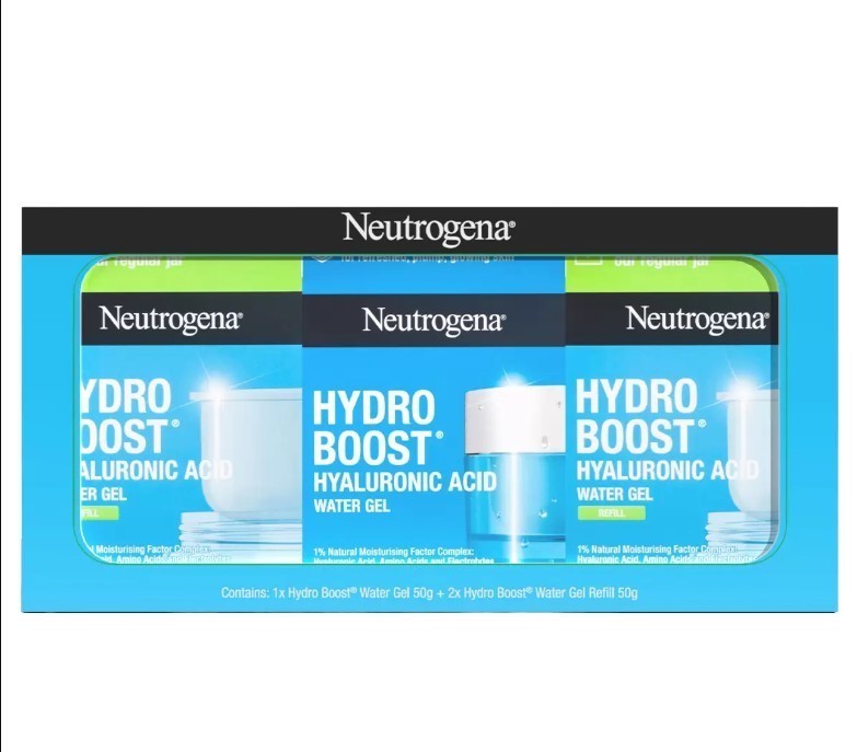 NEUTROGENA Hydroboost Set, Incl: 1 x 50g + 2 x 50g Refills. N.B: Damaged pa