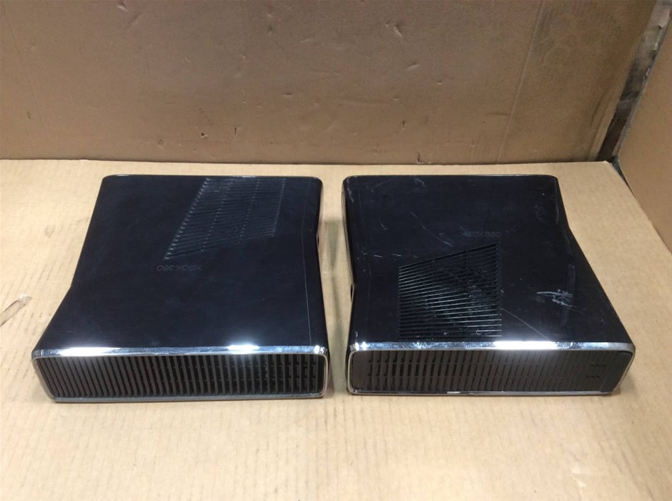 Microsoft Xbox 360 S Consoles (Lot of 2)