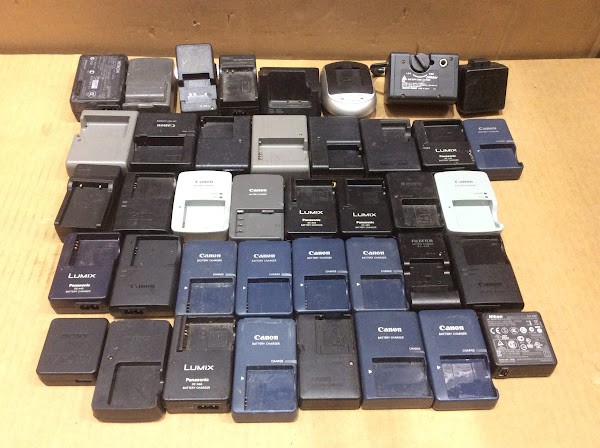 Canon/Sony/Olympus Mixed Brand & Model Camera Battery Chargers (Lot of 40)