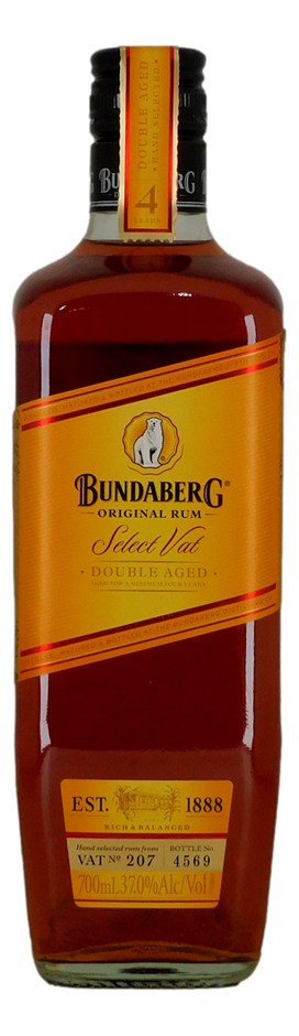 Bundaberg Rum Select Vat - Double Aged Rum - Vat 207 2012 (1x 700mL), QLD.