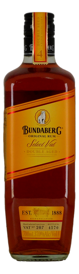Bundaberg Rum Select Vat - Double Aged Rum - Vat 207 2012 (1x 700mL), QLD.