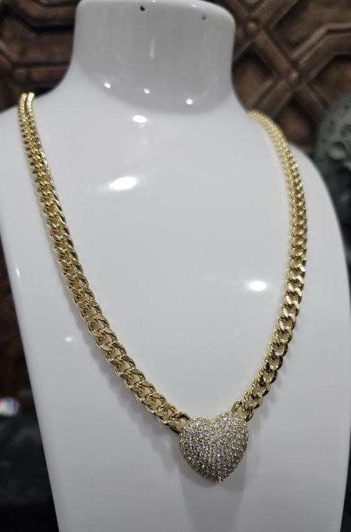 18k Italy Stamped Yellow Gold Filled Chain-55cm-Bonus Gift