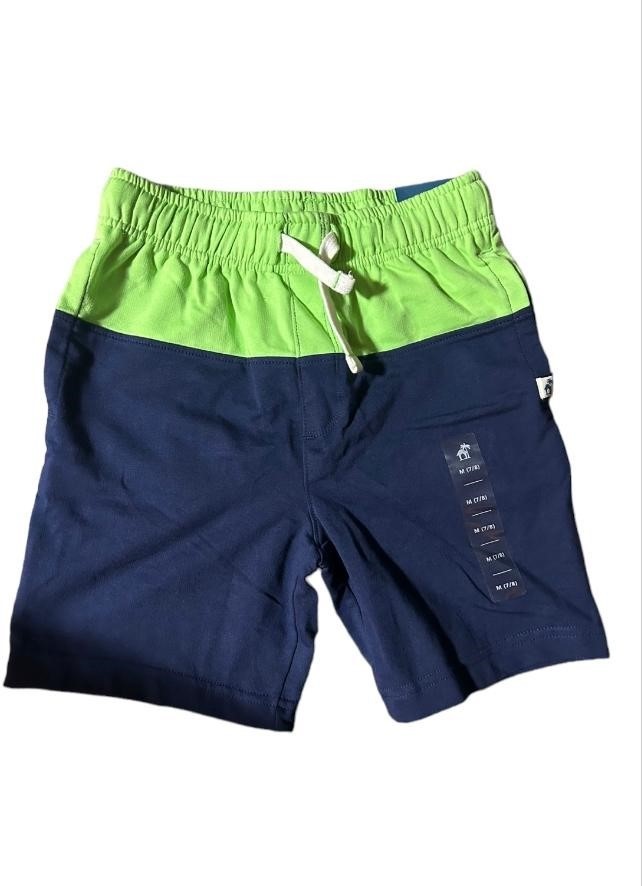 CARIBBEAN JOE Boy`s Shorts Size AU 8 Green & Blue 95% Cotton