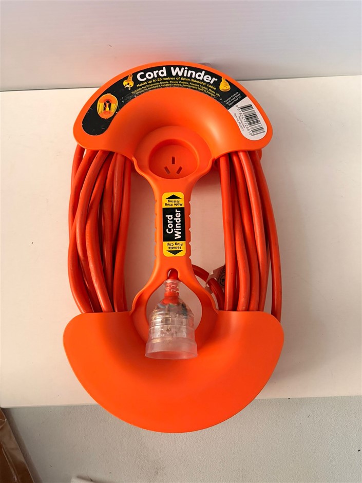 Orange Extension Cord & Cord Winder