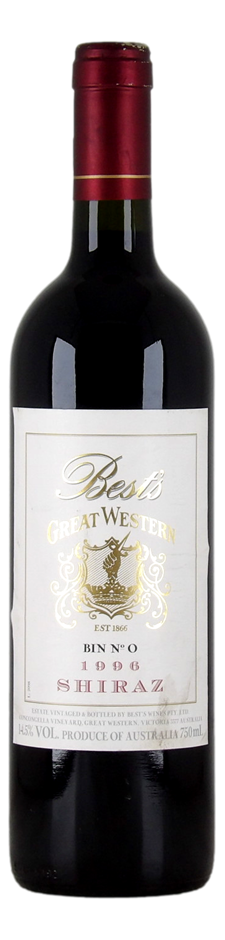 Best`s Great Western Bin No.0 Shiraz 1996 (1x 750mL) Vic