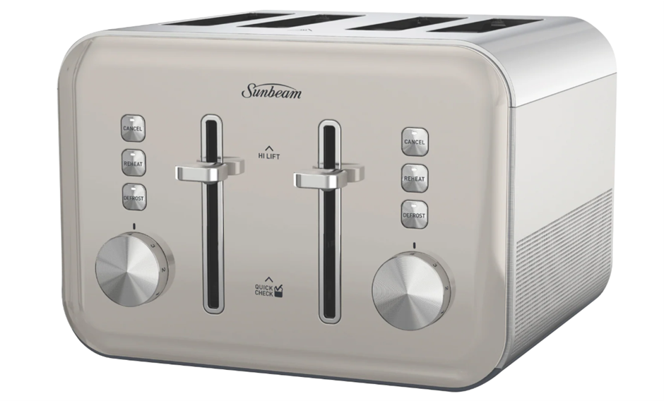 SUNBEAM Simply Shine 4 Slice Toaster, Cream, TAP4004CR.