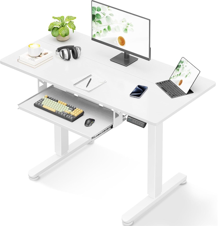 ODK Electric Standing Desk with Keyboard Tray & Memory Control, 72-118cm He