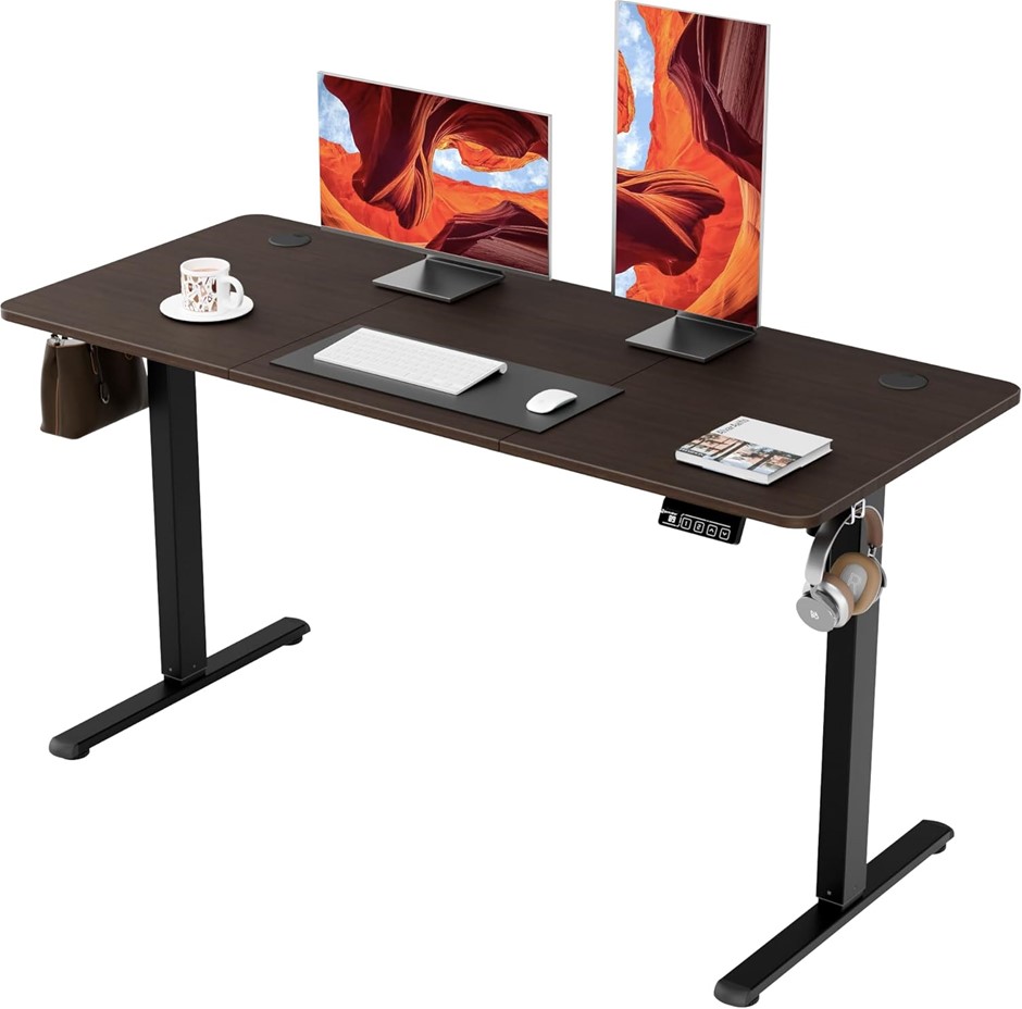 ERGOMAKER Electric Height Adjustable Standing Desk with Memory Preset, 140