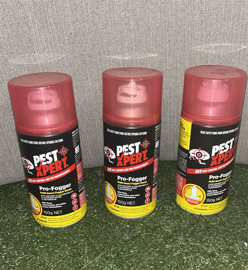 3x PEST XPERT Pro-Fogger Multi-Insect Fogger Bomb