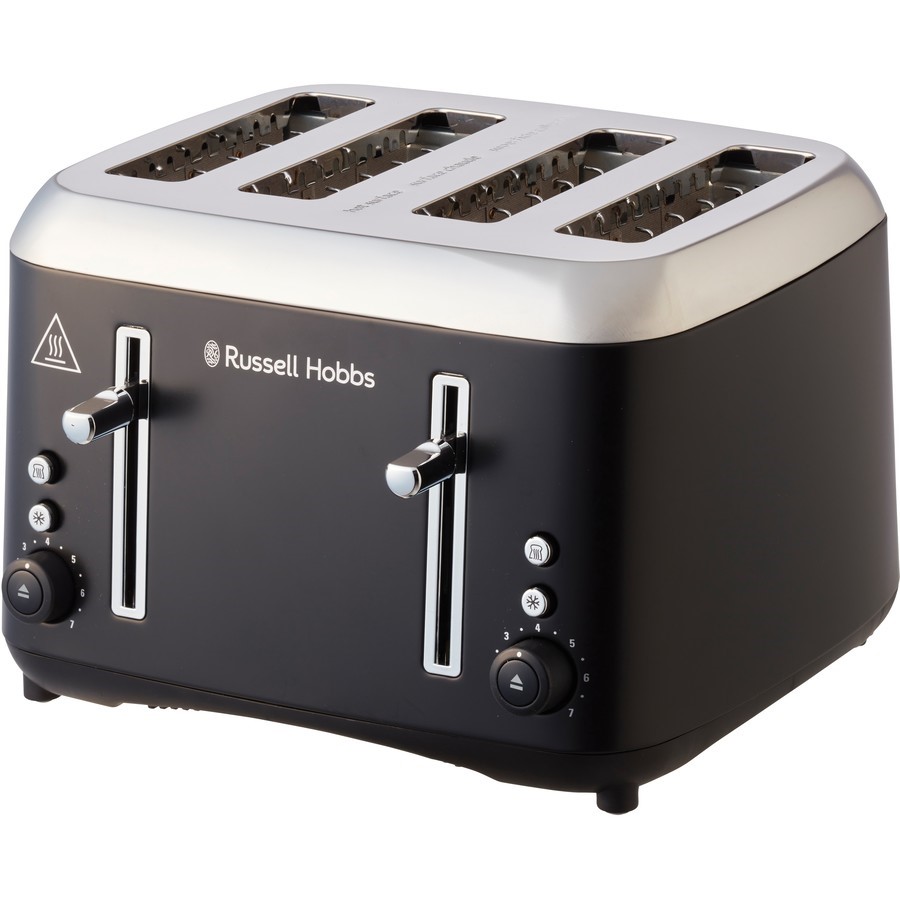 RUSSELL HOBBS Addison 4-Slice Toaster, Matte Black, RHT514BLK. NB: Used, no