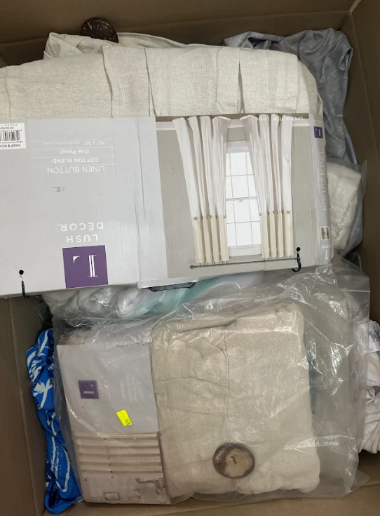 Mixed Bundle of Loose lush decor curtains, bedsheets, bedcases etc. (photo