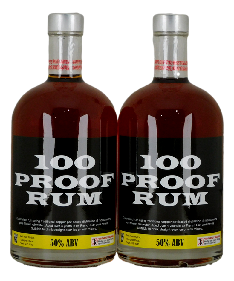 Swift River Distillery Rum (2x 700mL), QLD.