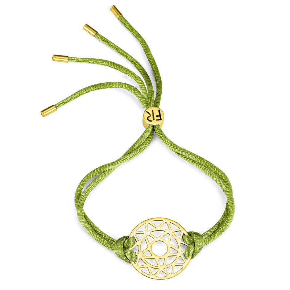 Solid 925 Sterling Silver & Gold Plated Chakra Bracelet - Heart Chakra