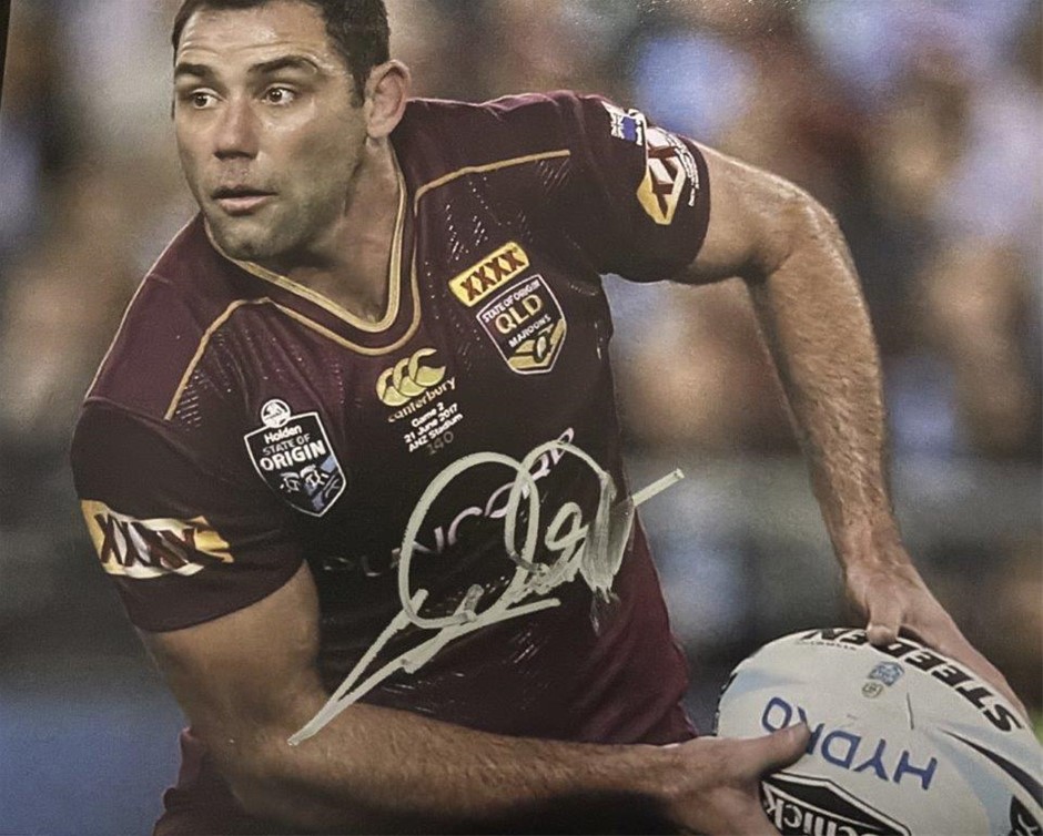 CAMERON SMITH SIGNED STATE OF ORIGIN PHOTO