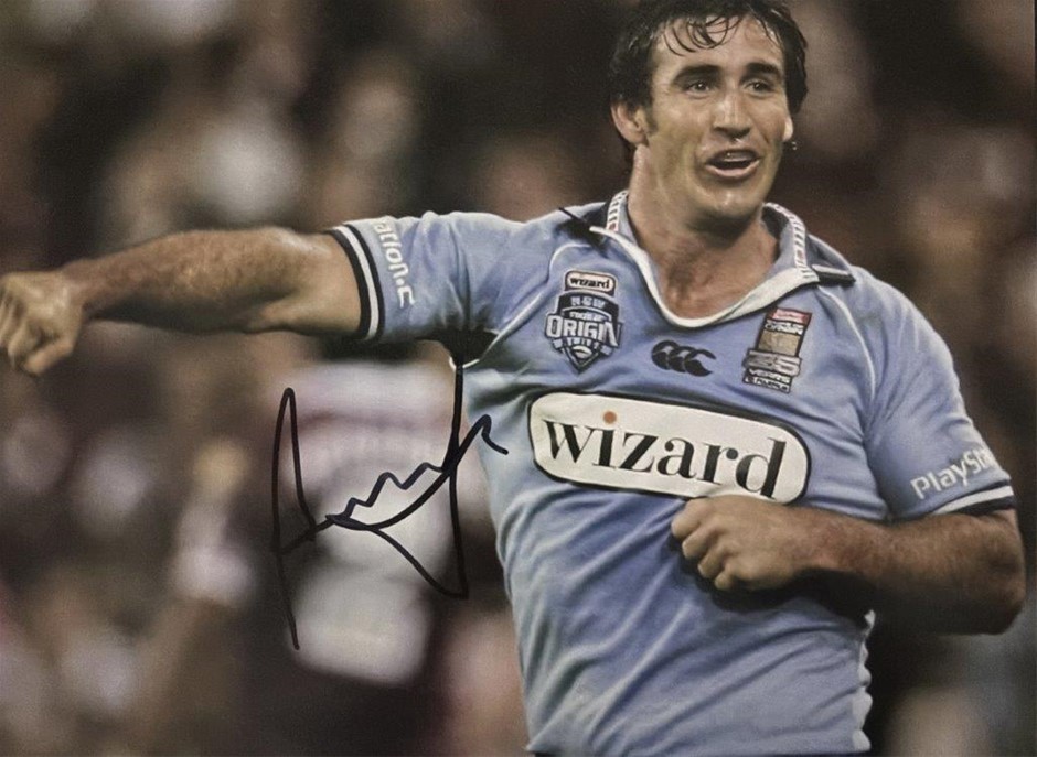 ANDREW JOHNS SIGNED STATE OF ORIGIN PHOTO