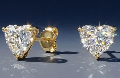 18KGF/Italy Stamped Yellow Gold Filled 1.0ctw Earring & Simulated Diamonds