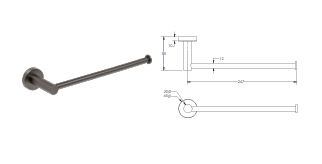 Towel Holder GUN METAL