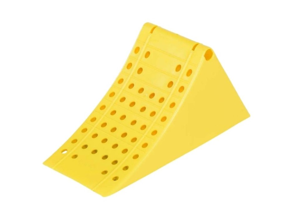 Moulded Plastic Wheel Chock & Mounting Bracket