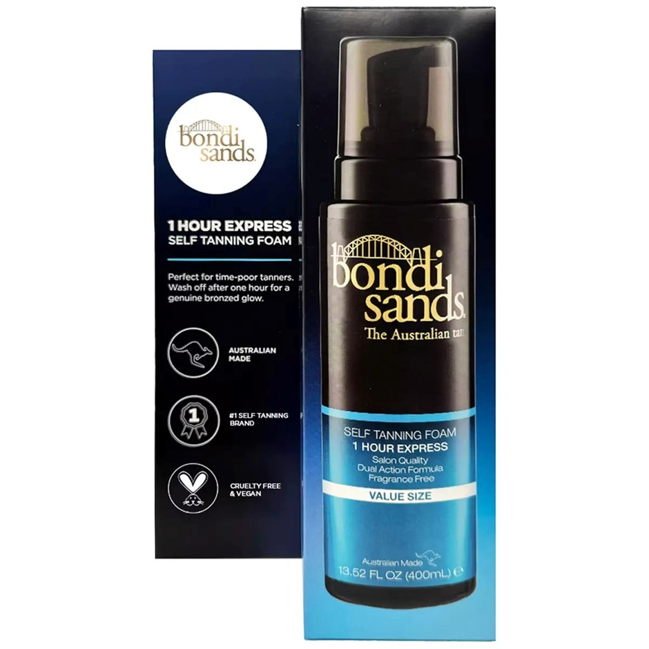 2 x BONDI SANDS Self Tanning Foam, 1 Hour Express, 400ml.