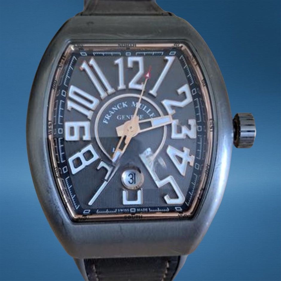FRANCK MULLER VANGUARD V45 SC DT 45MM TITANIUM & ROSEGOLD V45 SC DT BXP&COA