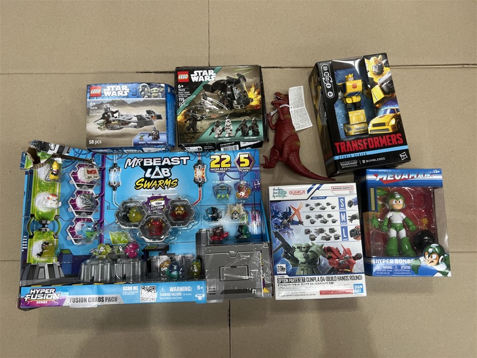 7 x ASSORTED BOYS TOYS 5+ Years, Brands LEGO, BANDAI & More. NB: Photo as i