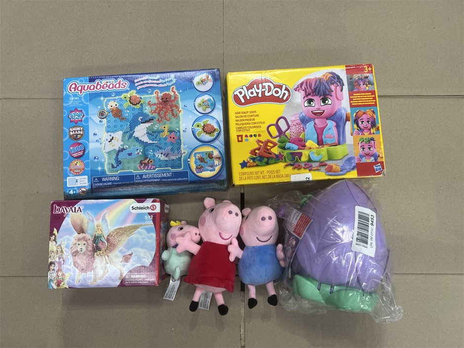 5 x ASSORTED GIRLS TOYS 5+ Years, Brands PLAY-DOH, PEPPA PIG & More. NB: Ph
