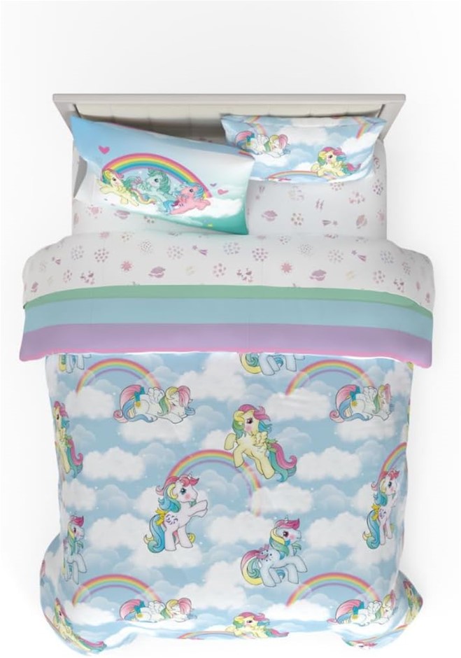 Franco Collectibles My Little Pony Classic Retro Rainbow Bedding 7 Piece Su