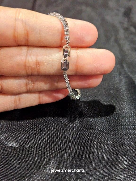 18k white Gold Filled Snack Bracelet (stamped 18k)-18cm