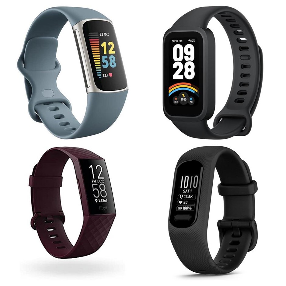 4 x Assorted Smart Watches. 1 x FITBIT Charge 5 Steel Blue/Platinum. 1 x FI