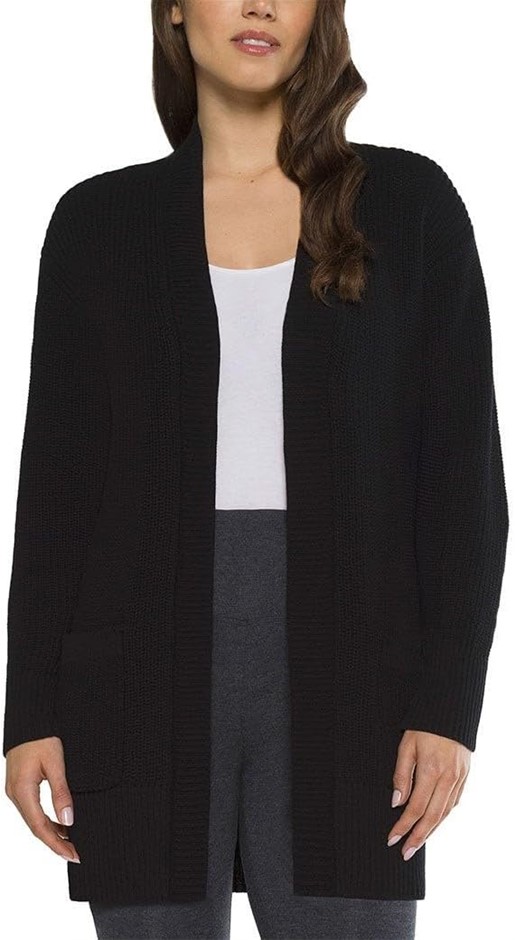 MAX&MIA Easy Cotton Cardigan, Size XL, 100% Cotton, Black. NB: may have bee