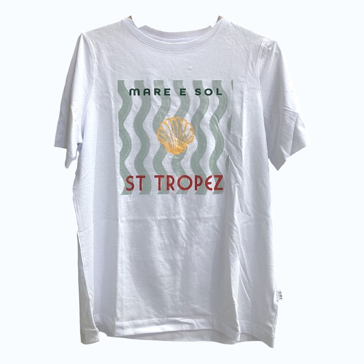 JAG Women's Oversized Printed Tee, Size 10, 100% Cotton, White, AG2134.