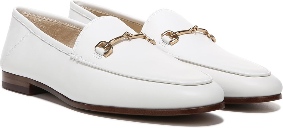 SAM EDELMAN Women's Loraine Loafer, US9.5/EU39.5, Bright White, E8519LU104.