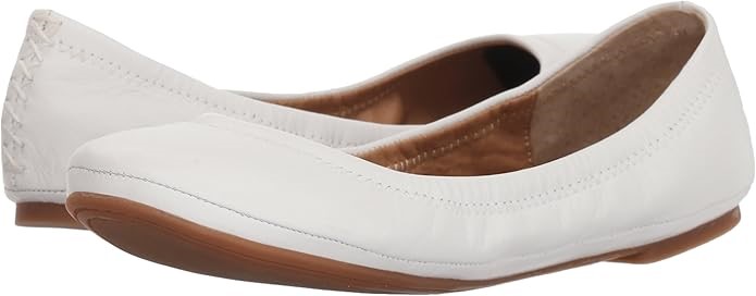 LUCKY BRAND Women's Emmie Ballet Flat, US9.5/EU41, Bright White, 0310LK1831