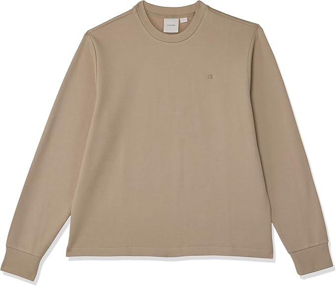 CALVIN KLEIN Men's Pique Texture Sweatshirt, Medium, Fresh Clay, K10K113556