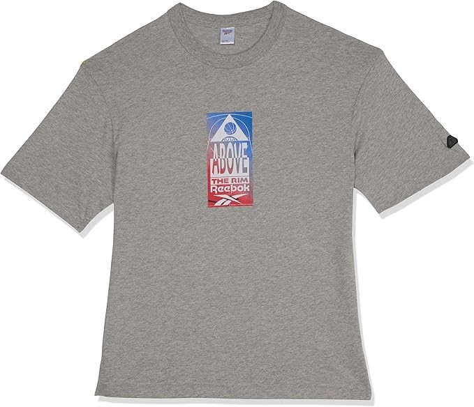REEBOK Men's ATR Graphic T-Shirt, Size L, Medium Grey Heather, 112456. Buy