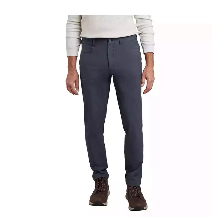 SIGNATURE Men's Stretch Tech Pant, Size 36x32, 58% Cotton, Navy. Buyers No