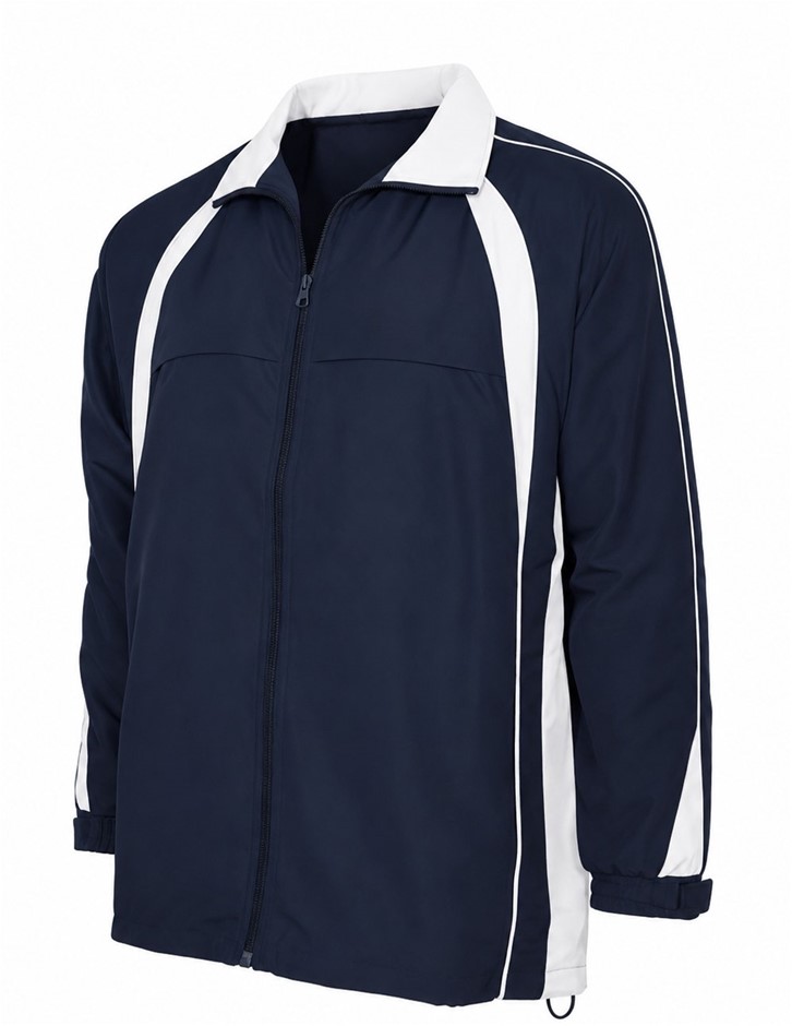 Biz Collection Adults Splice Track Top, Navy/White, Size S