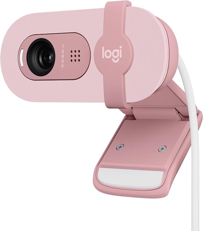 LOGITECH Brio 100 Full HD Webcam for Meetings and Streaming, Auto-Light Bal