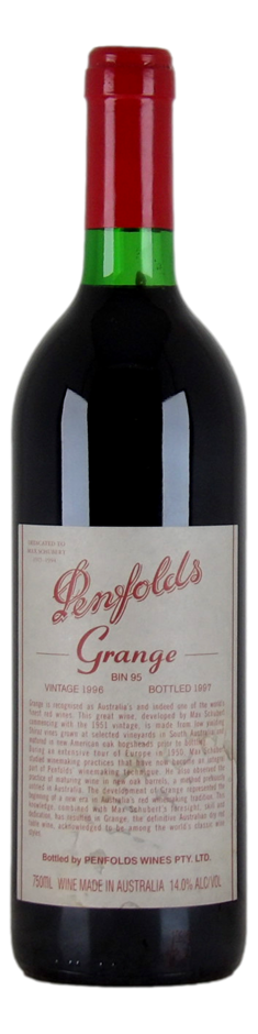 Penfolds Bin 95 Grange 1996 (1x 750mL), SA.